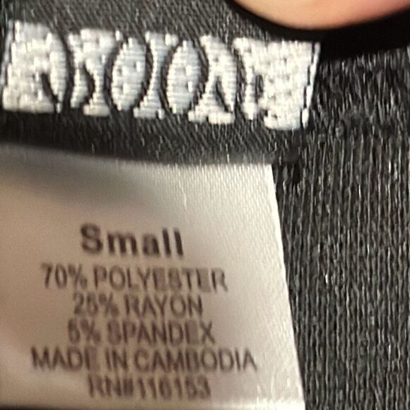 "NEW" Poof Apparel Ladies Small Black Faux Leather Trim Mini Skirt - Picture 6 of 15